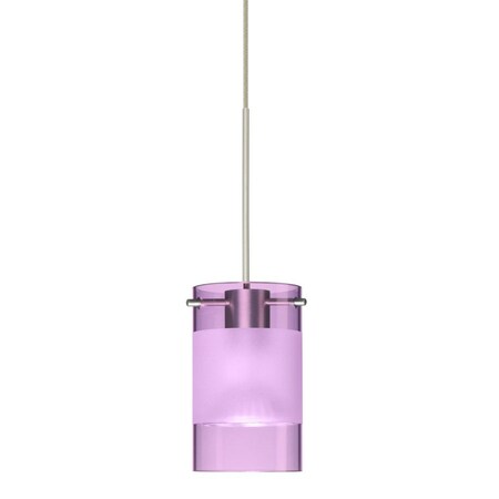 Besa Lighting Besa Pendant Scope Satin Nickel Amethyst/Frost 1x50W Halogen Mr16 XP-6524EA-SN